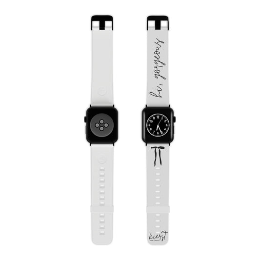 Grey Hi Gorgeous with Black Bow Watch Band for Apple Watch