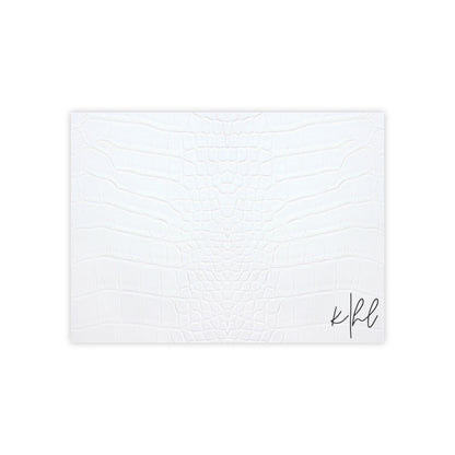 White Alligator Post-it® Note Pad | Luxe Faux Skin-Inspired Memo Pad
