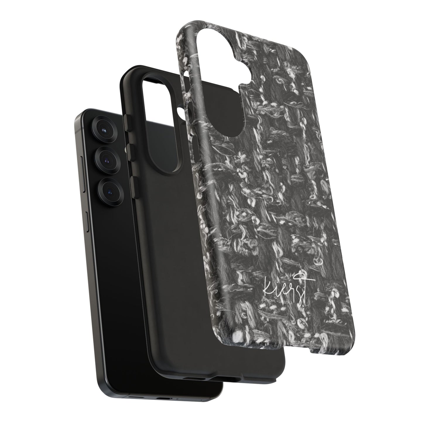 Grey Tweed Print Samsung Galaxy Phone Case