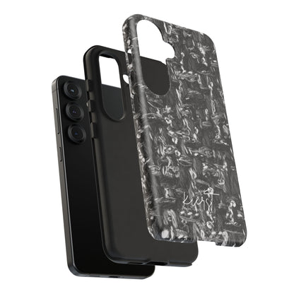 Grey Tweed Print Samsung Galaxy Phone Case