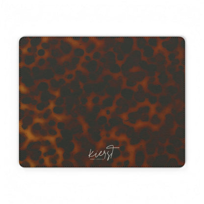 Ember Tortoise Faux Leather Mouse Mat