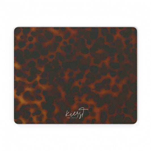 Ember Tortoise Luxurious PU Leather Mouse Mat