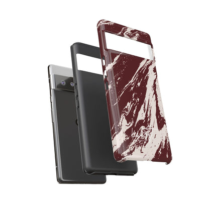 Cream Marble on Signature Velvet Noir Google Pixel Phone Case