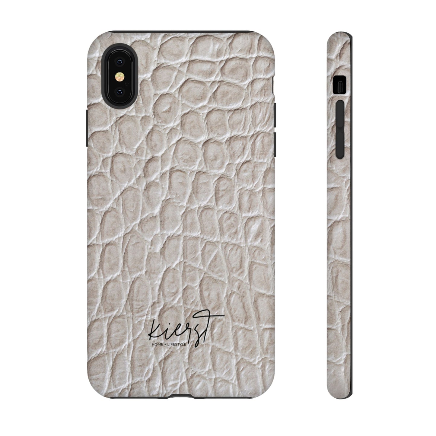 Cream Reptile Print iPhone Case