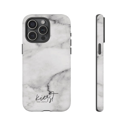 Lived-In White and Grey Marble iPhone Case