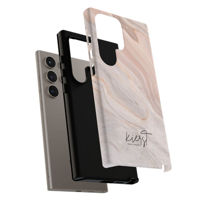 Blush Swirl Marble Samsung Galaxy Phone Case | Subtle Design, Timeless Tone