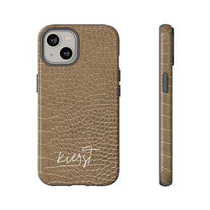 Tan Alligator Print iPhone Case | Elevated texture meets everyday ease
