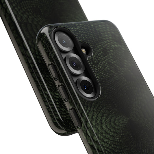 Deep Rich Green Snake Print Samsung Galaxy Phone Case