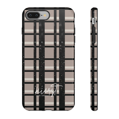 Elevated Neutrals Plaid iPhone Case | Classic Pattern, Modern Contrast