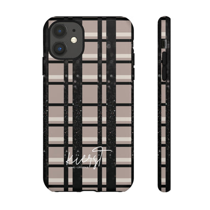 Elevated Neutrals Plaid iPhone Case | Classic Pattern, Modern Contrast
