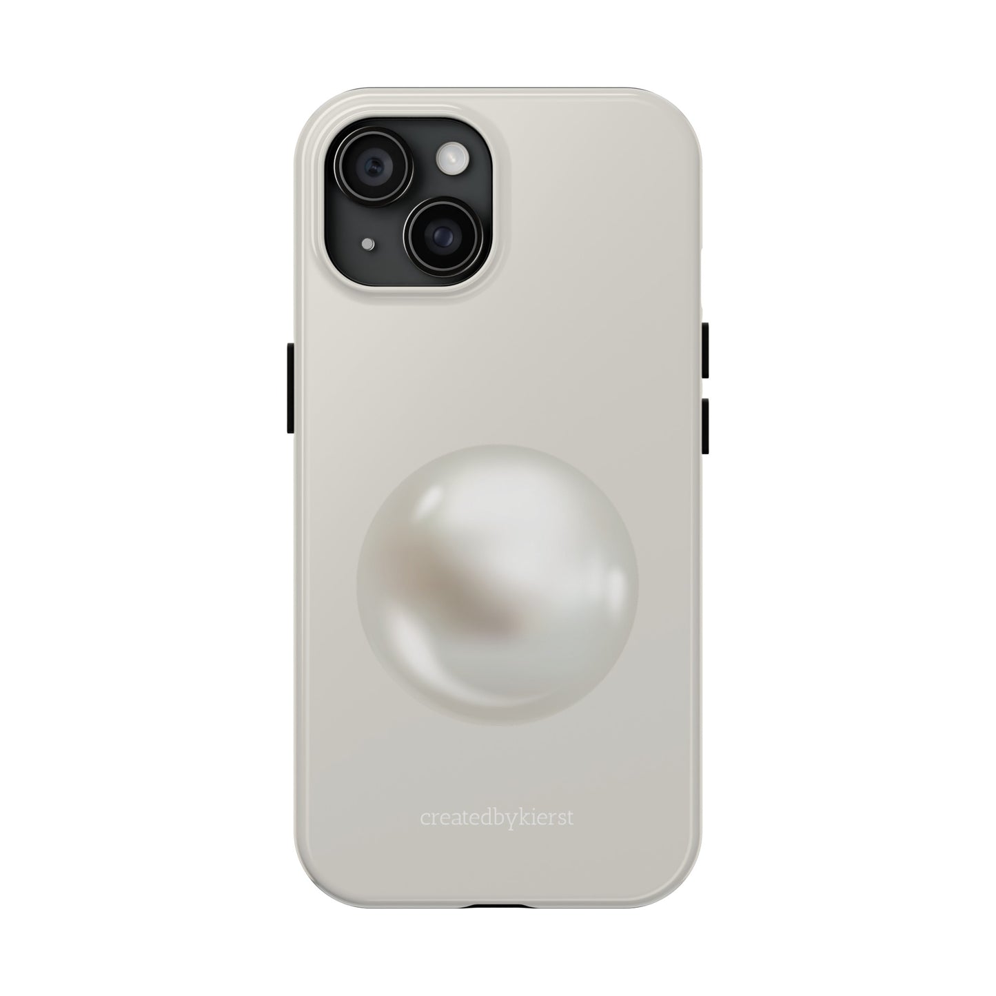 Single Pearl on Beige iPhone Case