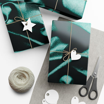 Emerald Satin Print Gift Wrapping Paper