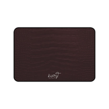 Signature Velvet Noir Crocodile Print Desk Mat