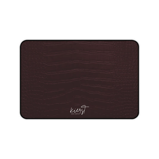 Signature Velvet Noir Crocodile Print Desk Mat