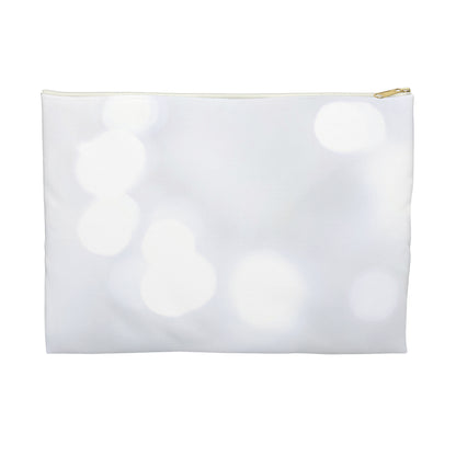 White Sparkle Print Accessory Pouch