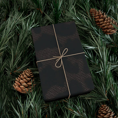 Black Leopard Gift Wrapping Paper