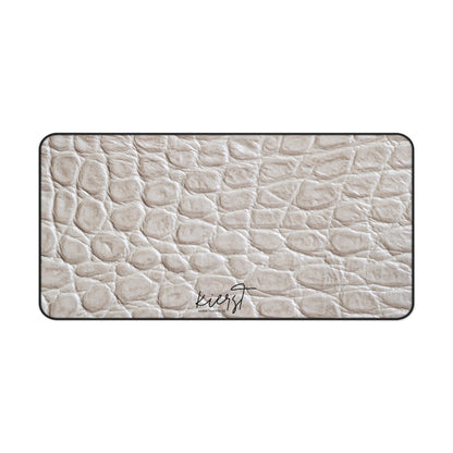 Cream Reptile Print Desk Mat