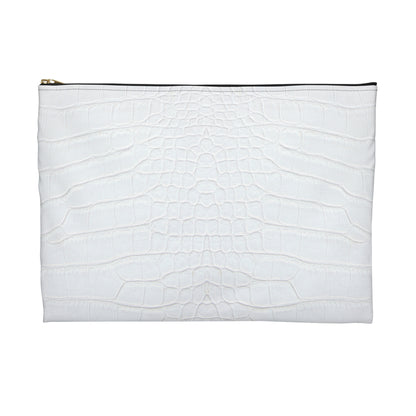 White Alligator Accessory Pouch