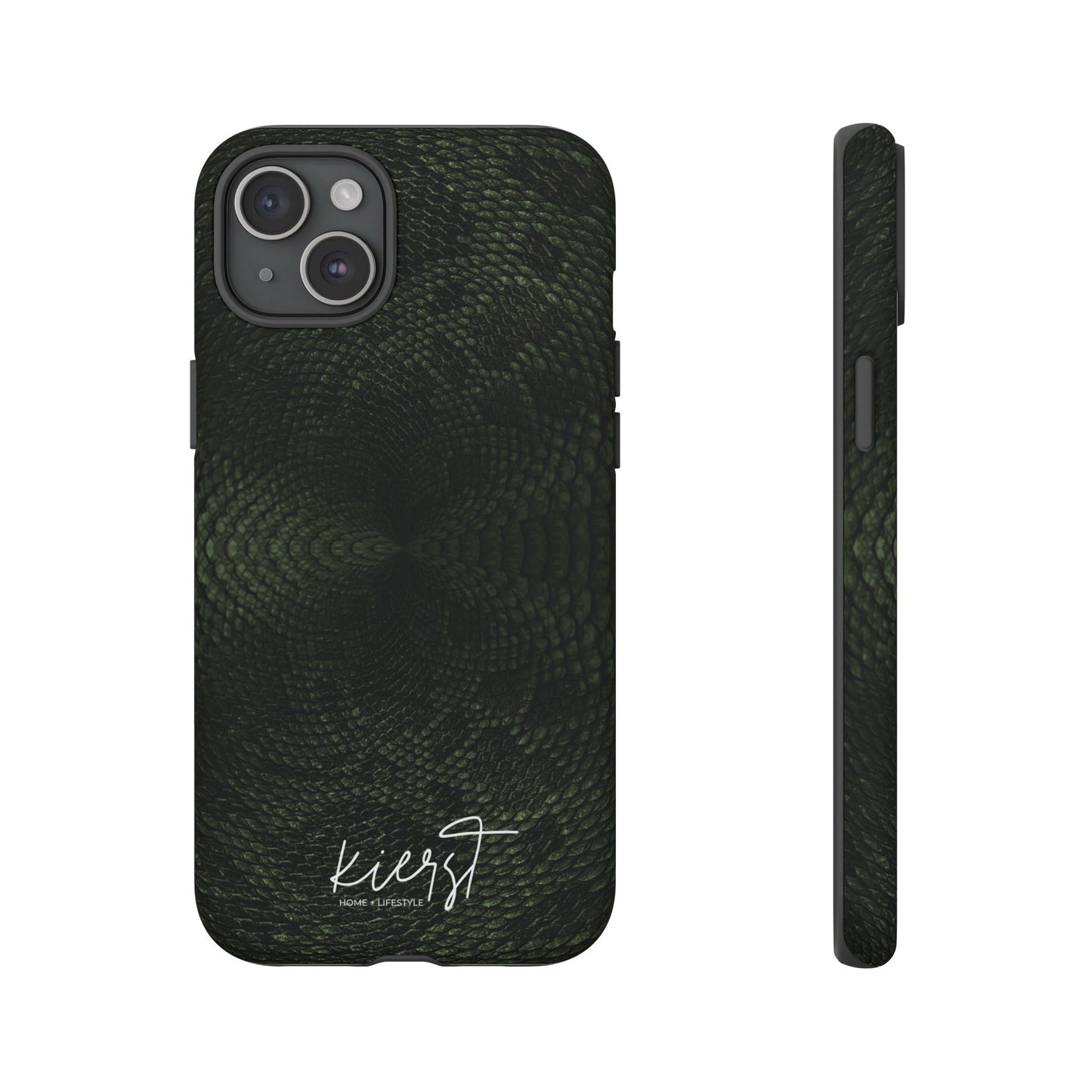 Deep Rich Green Snake Print iPhone Case