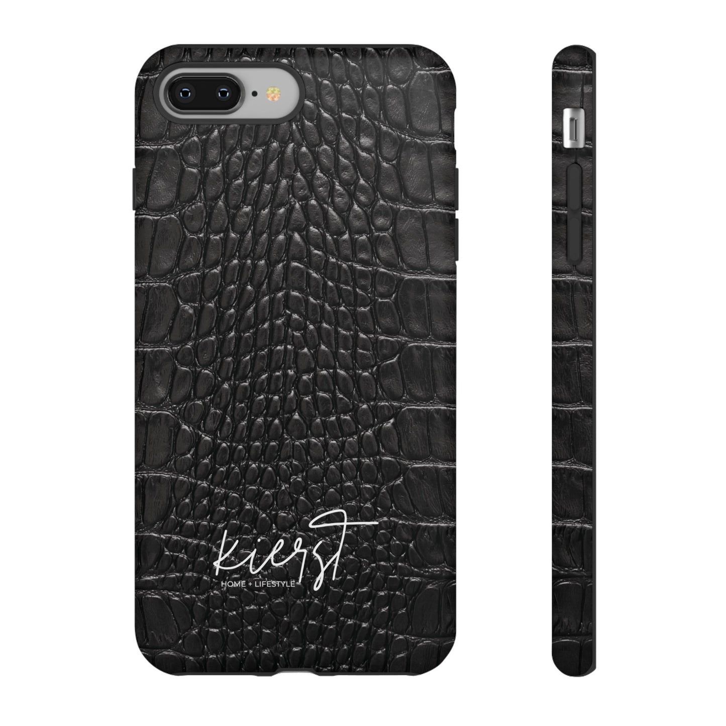 Black Alligator Print iPhone Case