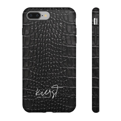 Black Alligator Print iPhone Case