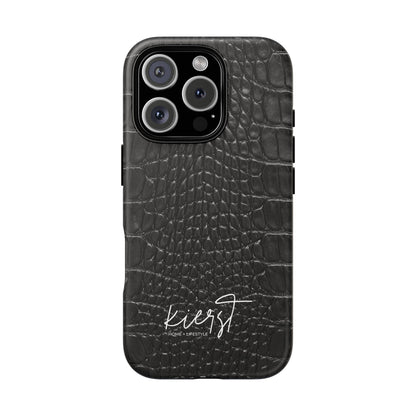 Black Alligator Print iPhone Case