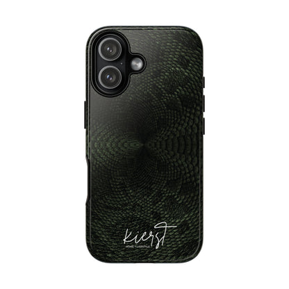 Deep Rich Green Snake Print iPhone Case