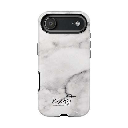 Lived-In White and Grey Marble iPhone Case