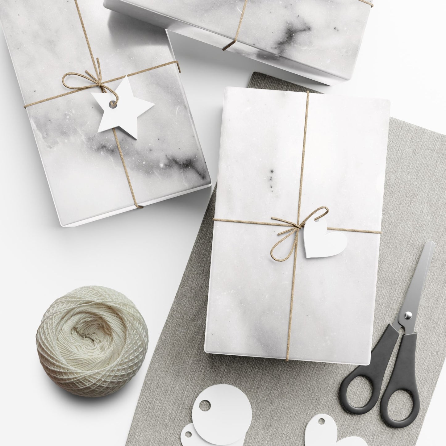 Lived-In Grey Marble Gift Wrapping Paper