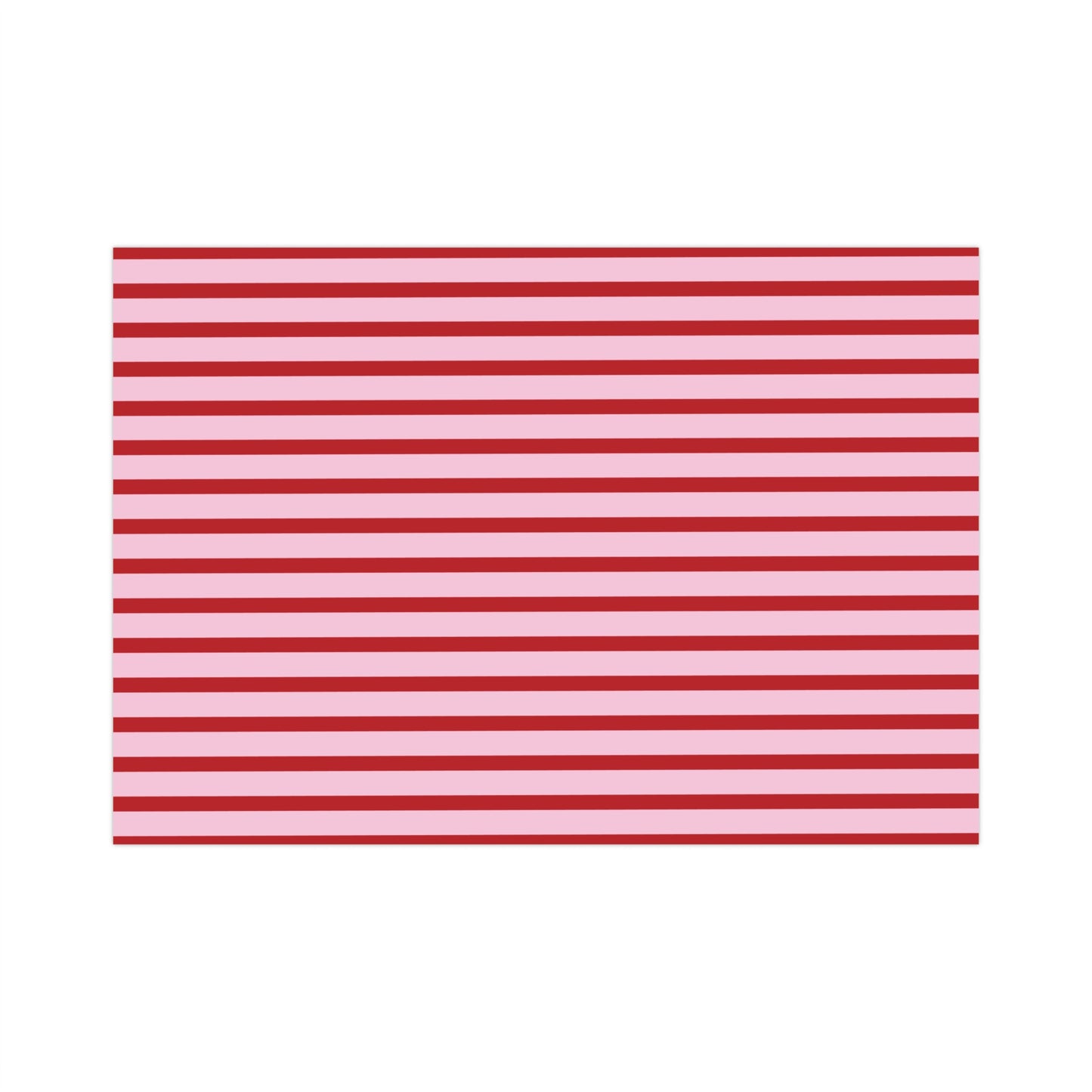 Pink and Red Horizontal Striped Wrapping paper