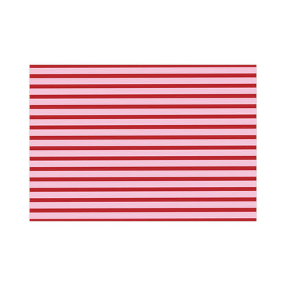 Pink and Red Horizontal Striped Wrapping paper