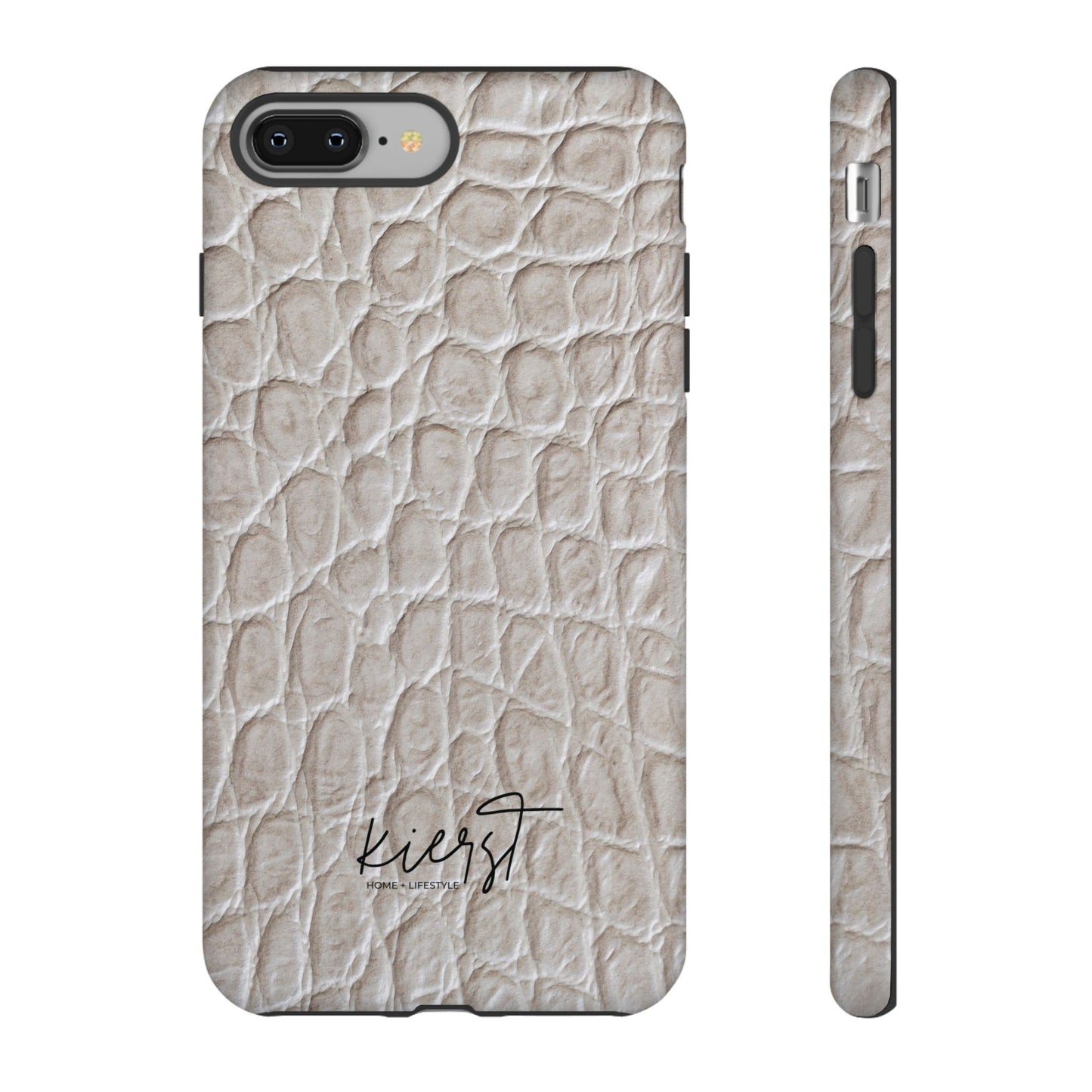 Cream Reptile Print iPhone Case