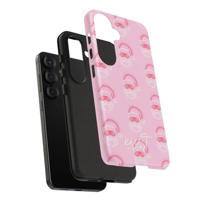 Holiday 25 Neon Sign Santa on Pink Samsung Galaxy Phone Case