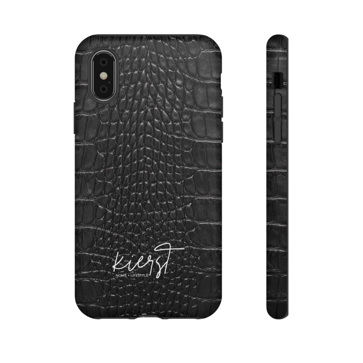 Black Alligator Print iPhone Case