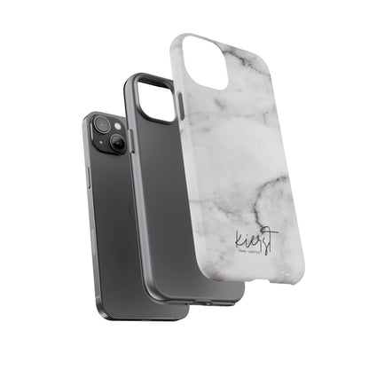 Lived-In White and Grey Marble iPhone Case | Curated Calm, Captured in Marble