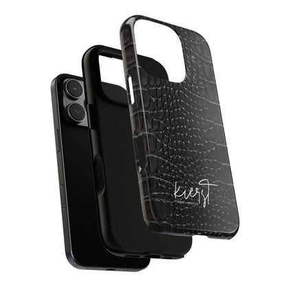 Black Alligator Print iPhone Case | Minimalist Edge Meets Everyday Function
