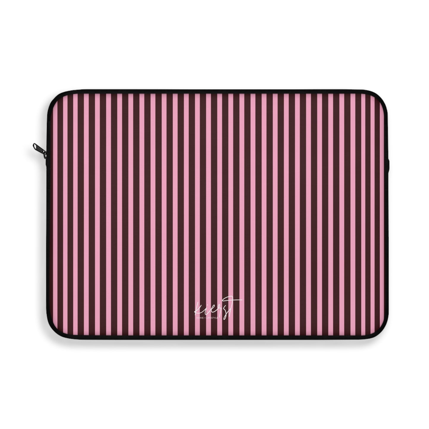 Signature Velvet Noir + Pink Stripes Laptop Sleeve