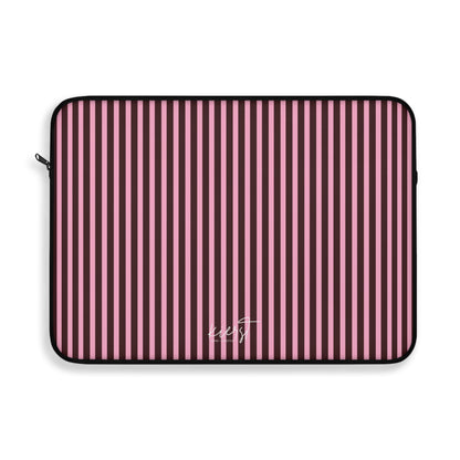 Signature Velvet Noir + Pink Stripes Laptop Sleeve