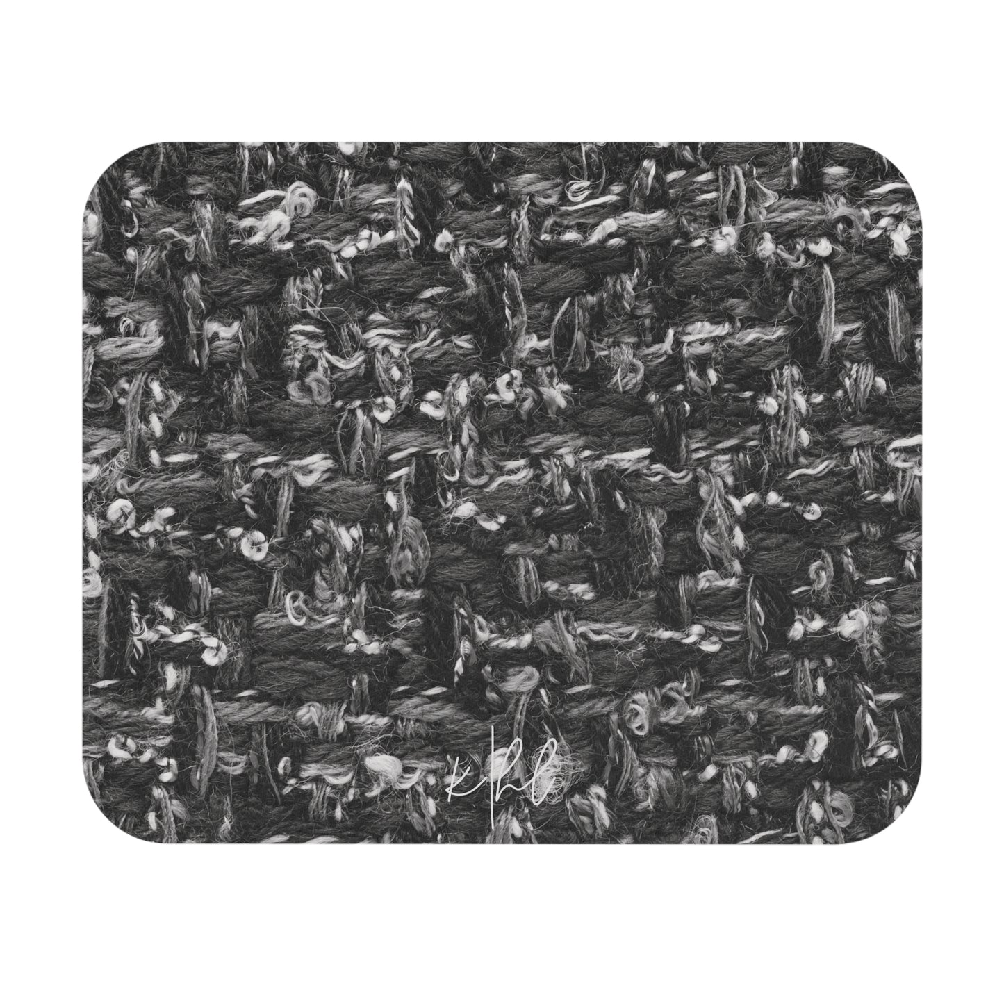 Grey Tweed Print Mouse Pad