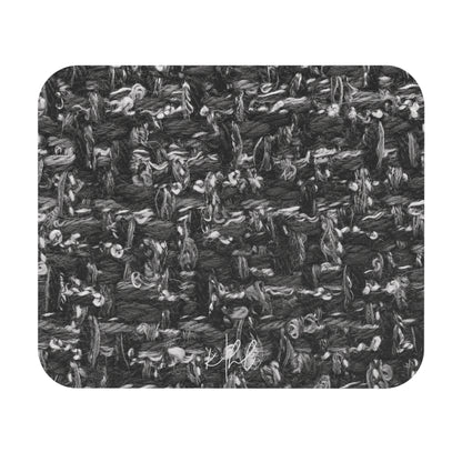 Grey Tweed Print Mouse Pad