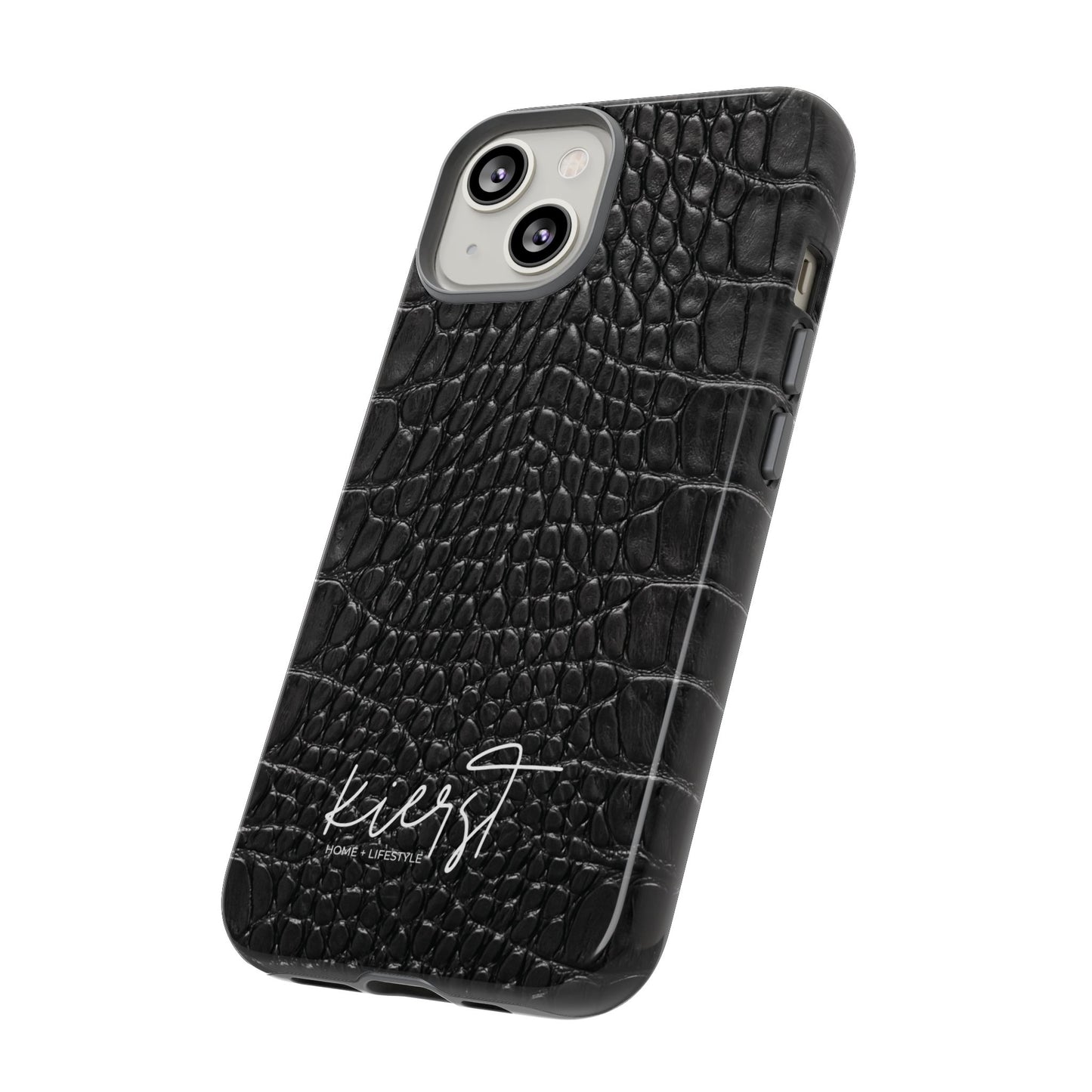 Black Alligator Print iPhone Case