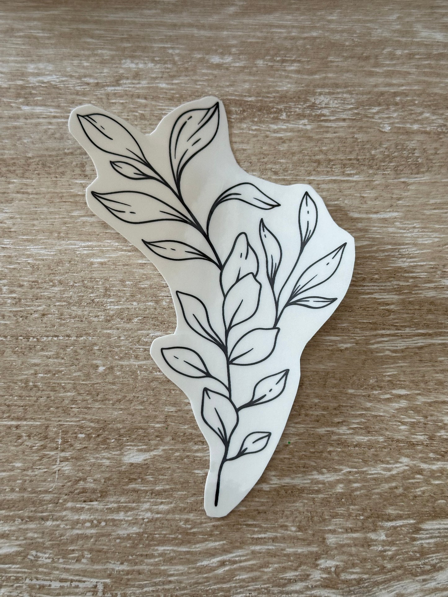 Large Botanical Fine Line Temporary Tattoo