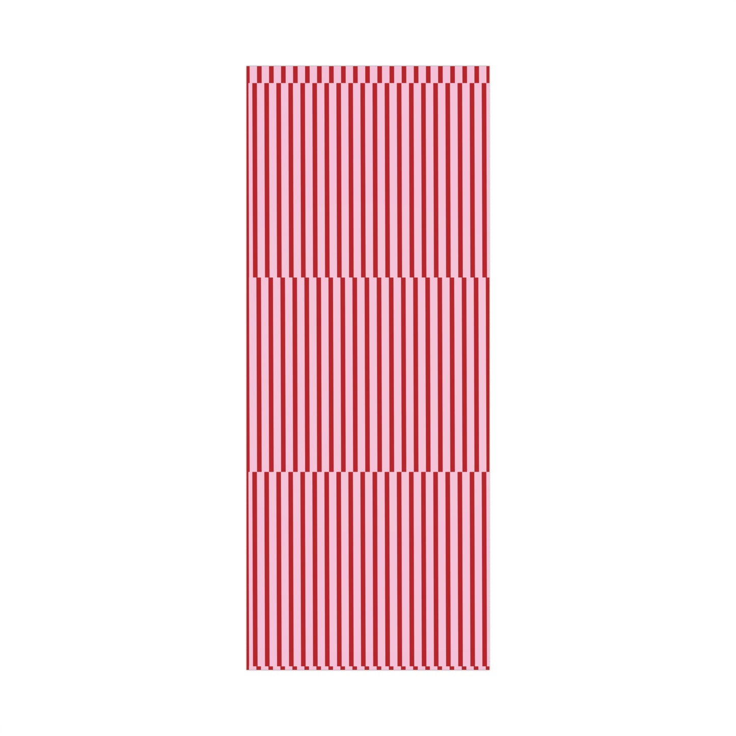Pink and Red Offset Vertical Striped Wrapping paper