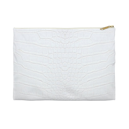 White Alligator Accessory Pouch