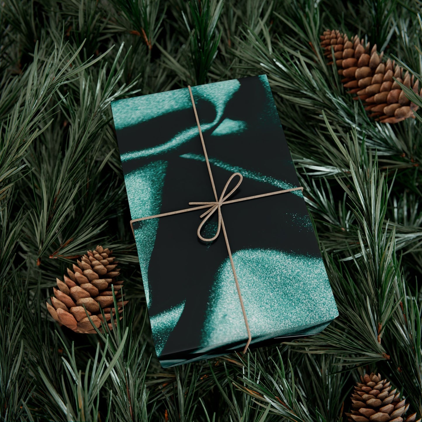 Emerald Satin Print Gift Wrapping Paper