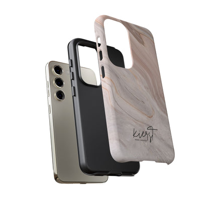 Blush Swirl Marble Samsung Galaxy Phone Case | Subtle Design, Timeless Tone