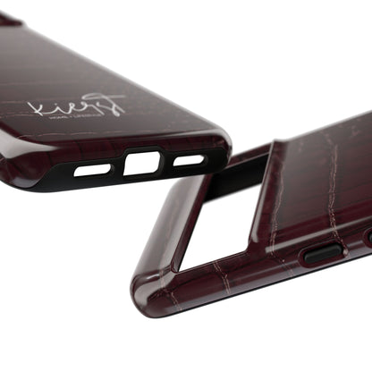 Signature Velvet Noir Crocodile Print Google Pixel Phone Case