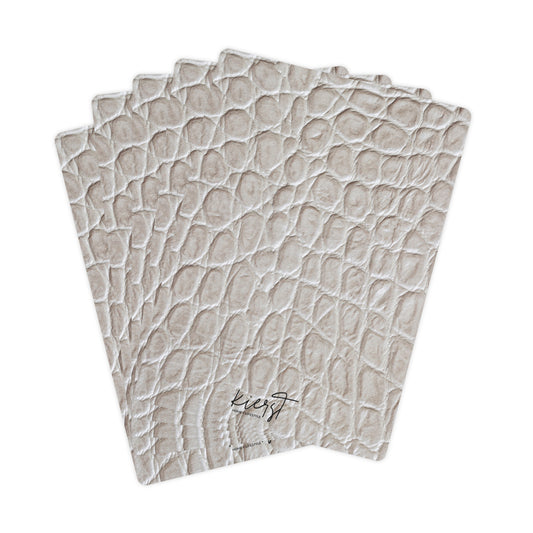 Cream Reptile Poker Playing Cards