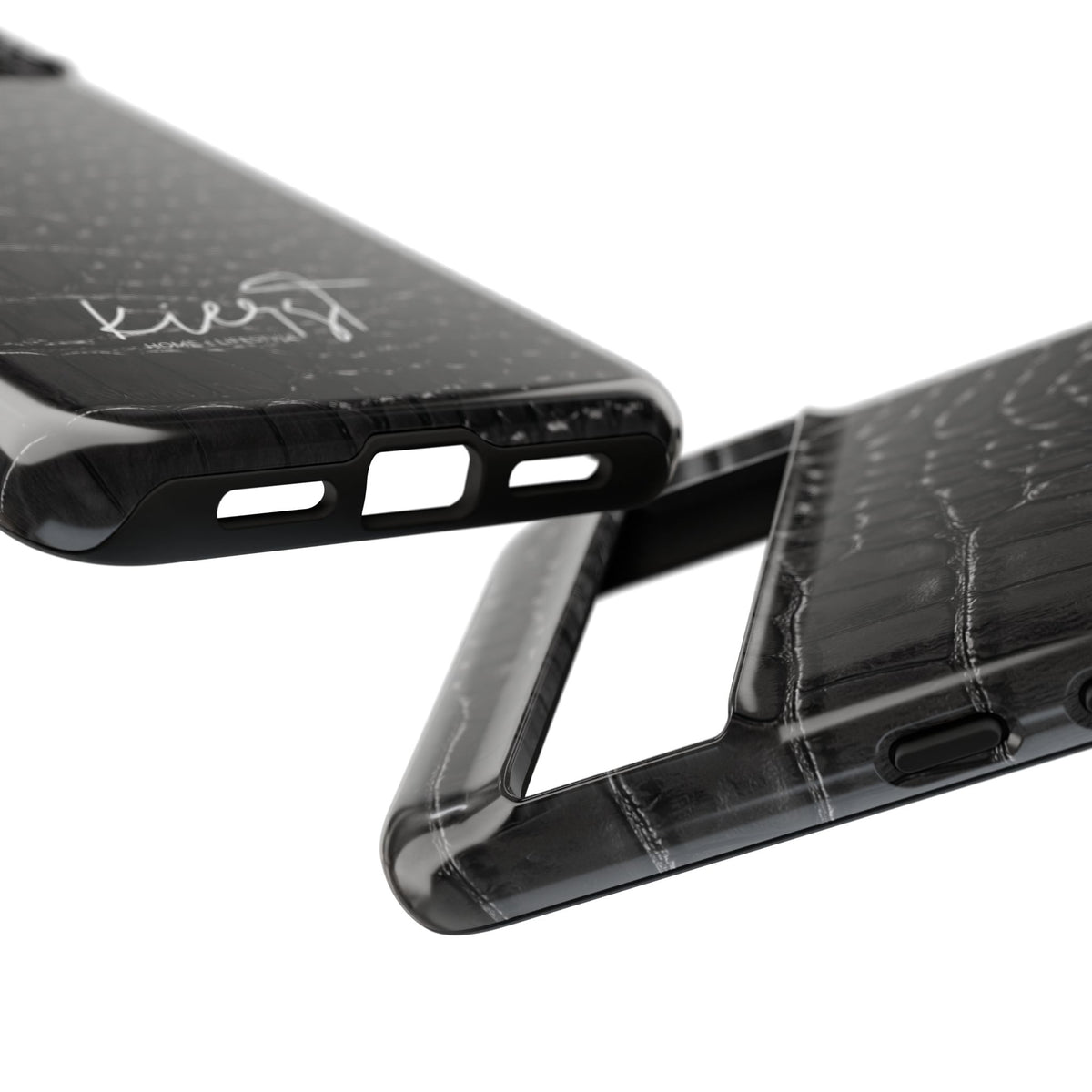 Black Crocodile Print Google Pixel Phone Case
