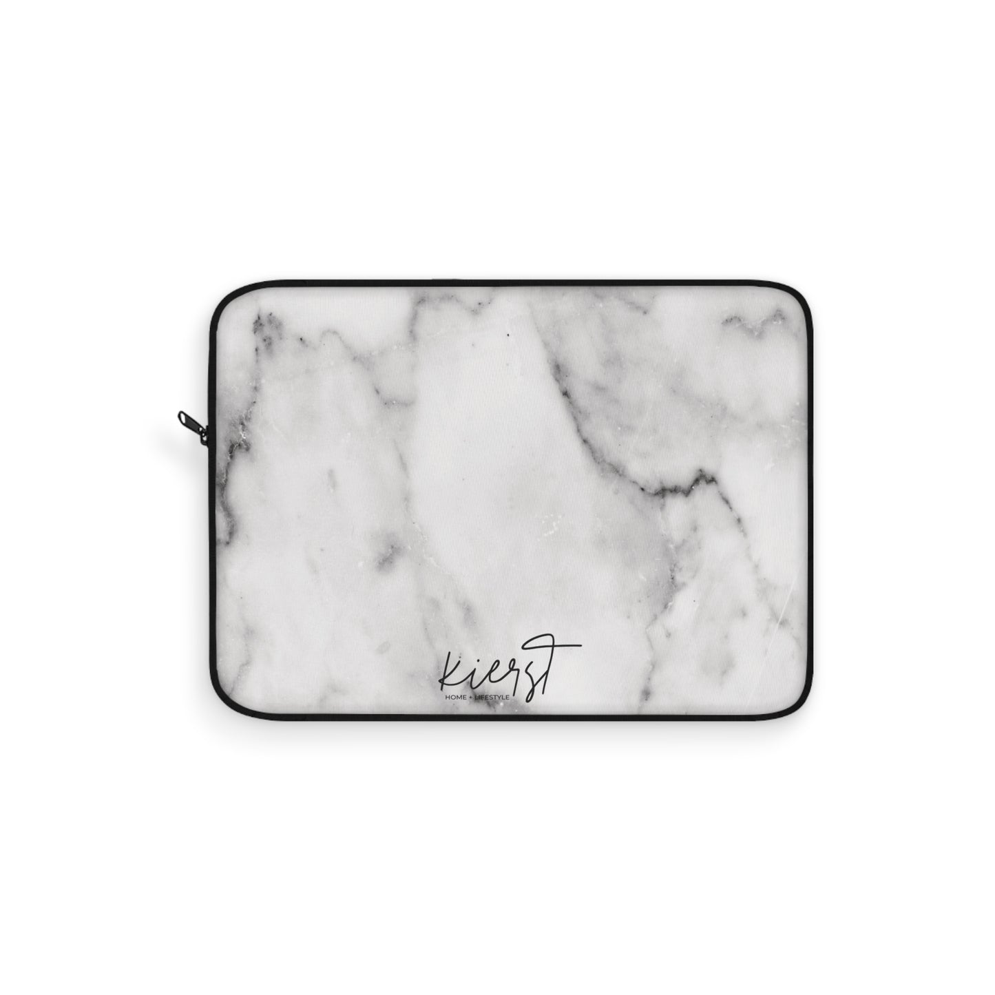 Lived-In Grey and White Marble Laptop Sleeve | Everyday Classic